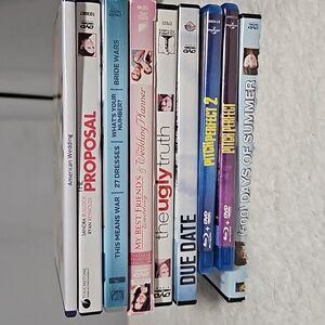 Set of 9 Romance comedy DVDs/Blurays